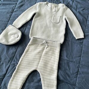 Baby 9 month sweater matching set baby blue